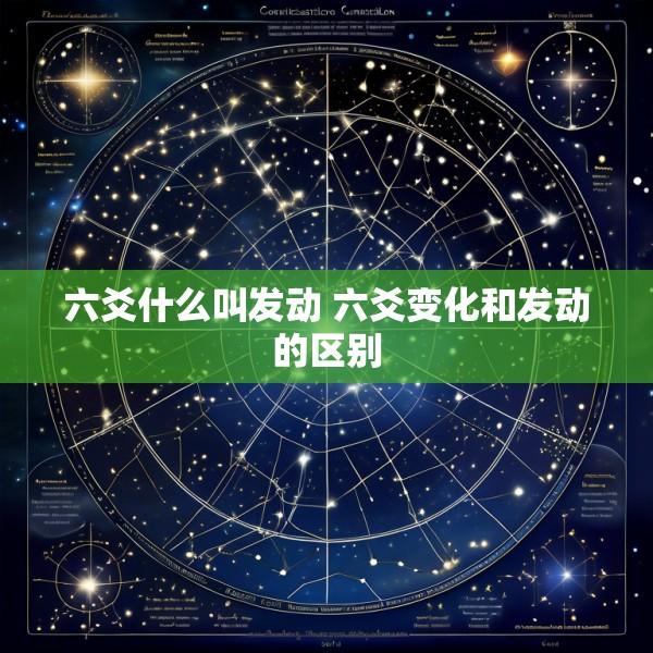 六爻什么叫发动 六爻变化和发动的区别