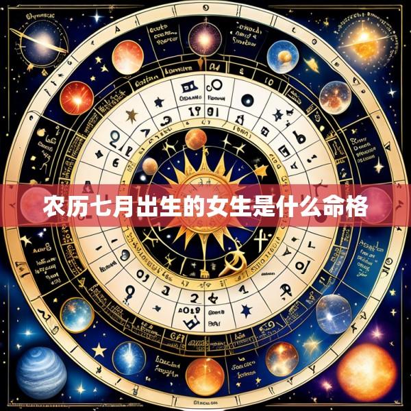 农历七月出生的女生是什么命格