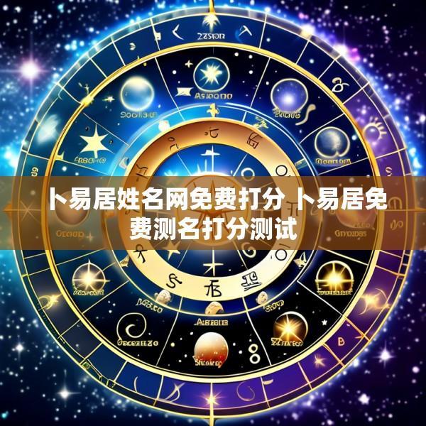 卜易居姓名网免费打分 卜易居免费测名打分测试