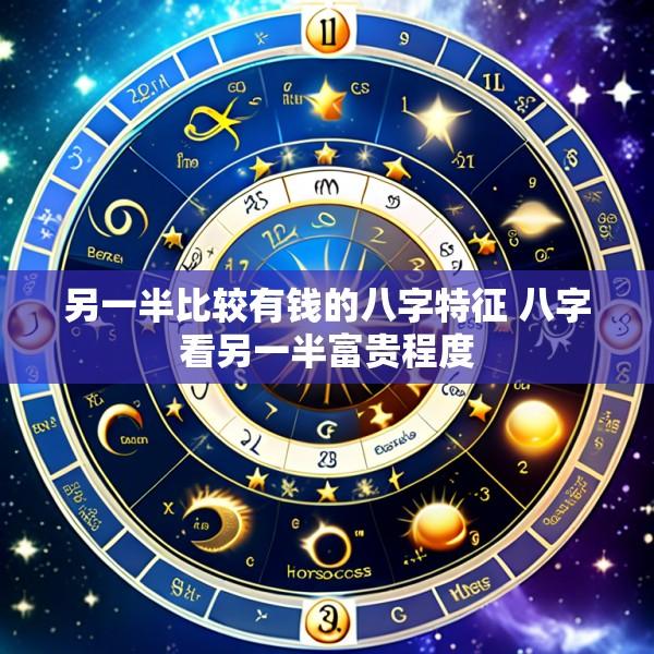 另一半比较有钱的八字特征 八字看另一半富贵程度