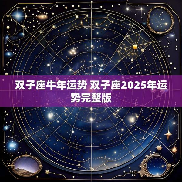 双子座牛年运势 双子座2025年运势完整版