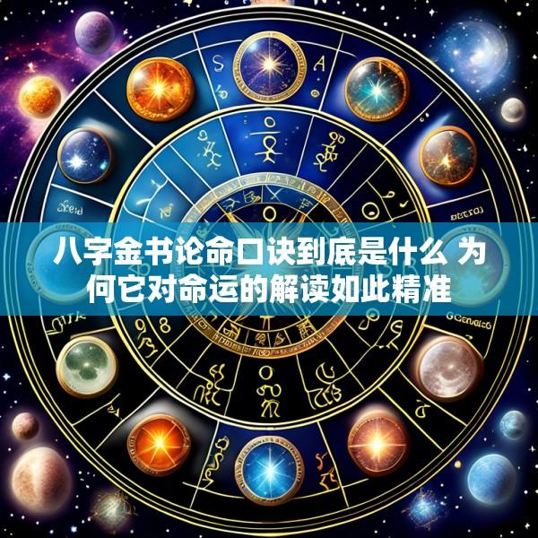 八字金书论命口诀到底是什么 为何它对命运的解读如此精准