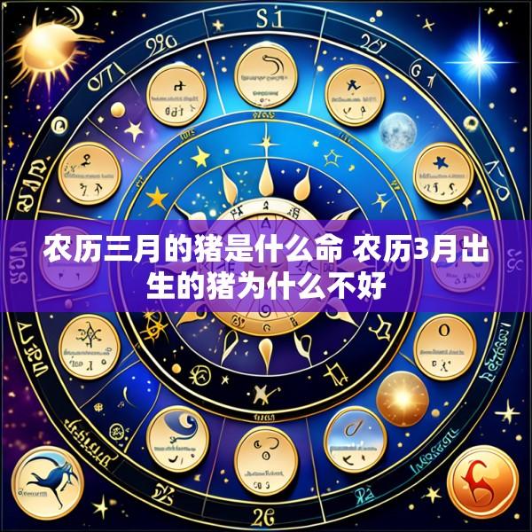 农历三月的猪是什么命 农历3月出生的猪为什么不好