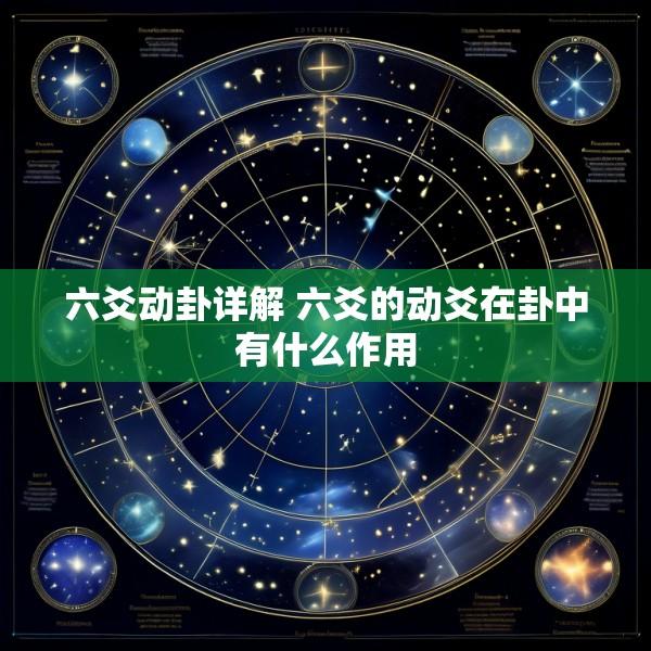 六爻动卦详解 六爻的动爻在卦中有什么作用