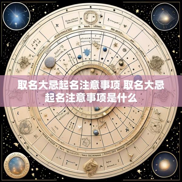 取名大忌起名注意事项 取名大忌起名注意事项是什么