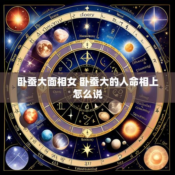 卧蚕大面相女 卧蚕大的人命相上怎么说