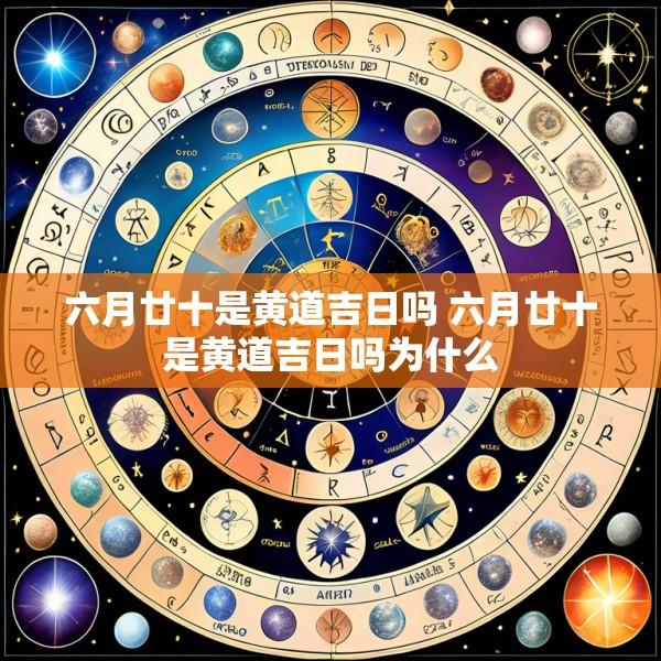 六月廿十是黄道吉日吗 六月廿十是黄道吉日吗为什么
