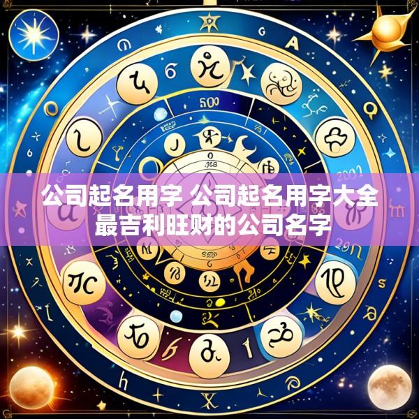 公司起名用字 公司起名用字大全 最吉利旺财的公司名字
