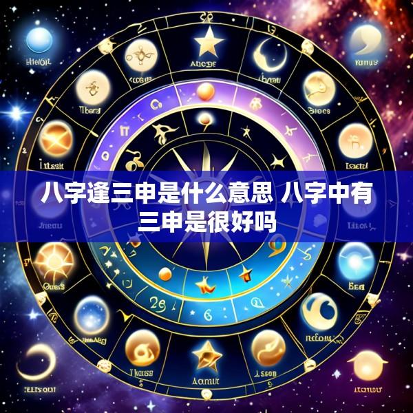 八字逢三申是什么意思 八字中有三申是很好吗