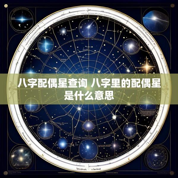 八字配偶星查询 八字里的配偶星是什么意思