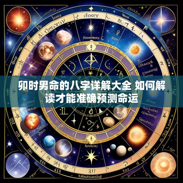 卯时男命的八字详解大全 如何解读才能准确预测命运