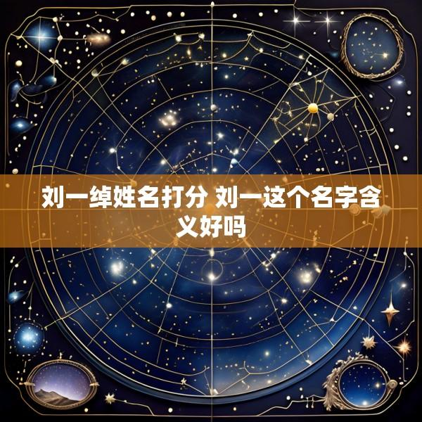 刘一绰姓名打分 刘一这个名字含义好吗