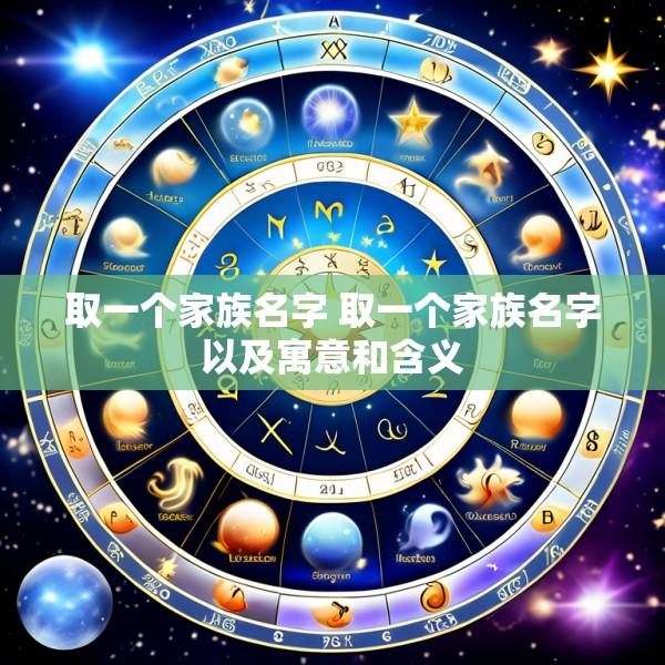 取一个家族名字 取一个家族名字以及寓意和含义