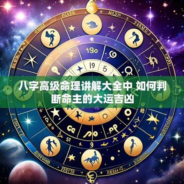 八字高级命理讲解大全中 如何判断命主的大运吉凶