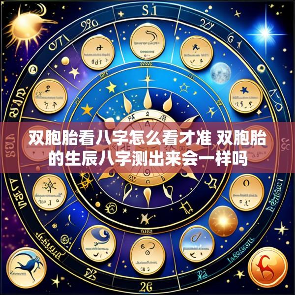 双胞胎看八字怎么看才准 双胞胎的生辰八字测出来会一样吗
