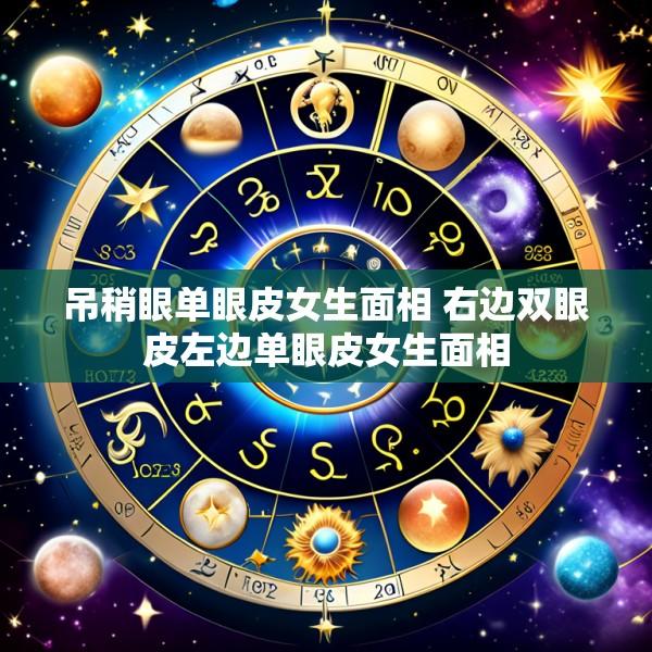 吊稍眼单眼皮女生面相 右边双眼皮左边单眼皮女生面相