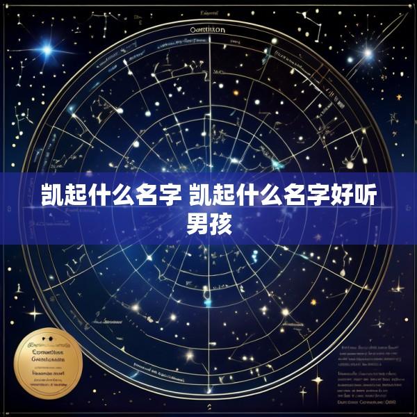 凯起什么名字 凯起什么名字好听男孩