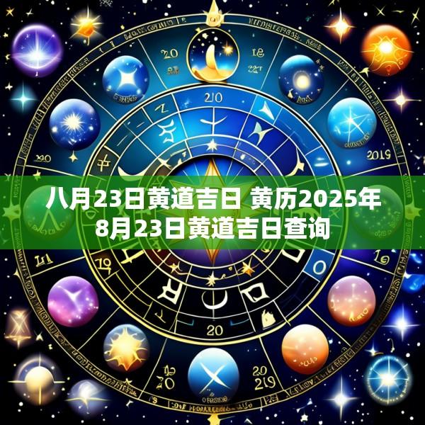 八月23日黄道吉日 黄历2025年8月23日黄道吉日查询