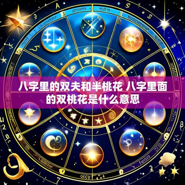 八字里的双夫和半桃花 八字里面的双桃花是什么意思