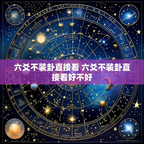 六爻不装卦直接看 六爻不装卦直接看好不好