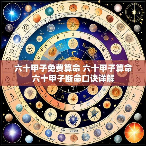 六十甲子免费算命 六十甲子算命六十甲子断命口诀详解