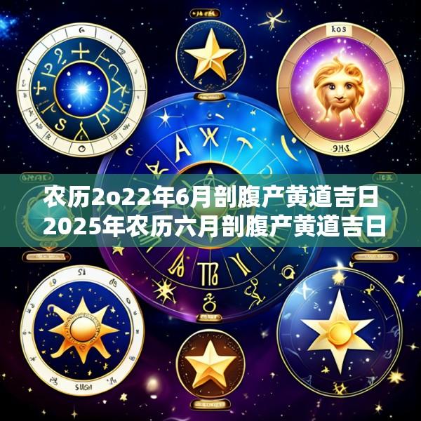农历2o22年6月剖腹产黄道吉日 2025年农历六月剖腹产黄道吉日查询