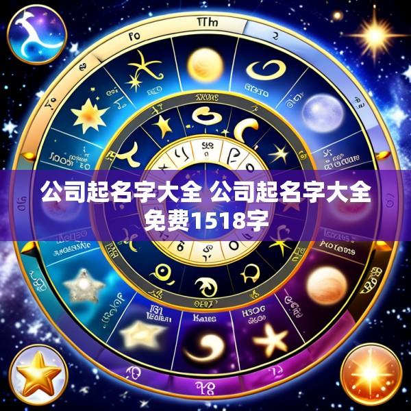 公司起名字大全 公司起名字大全免费1518字