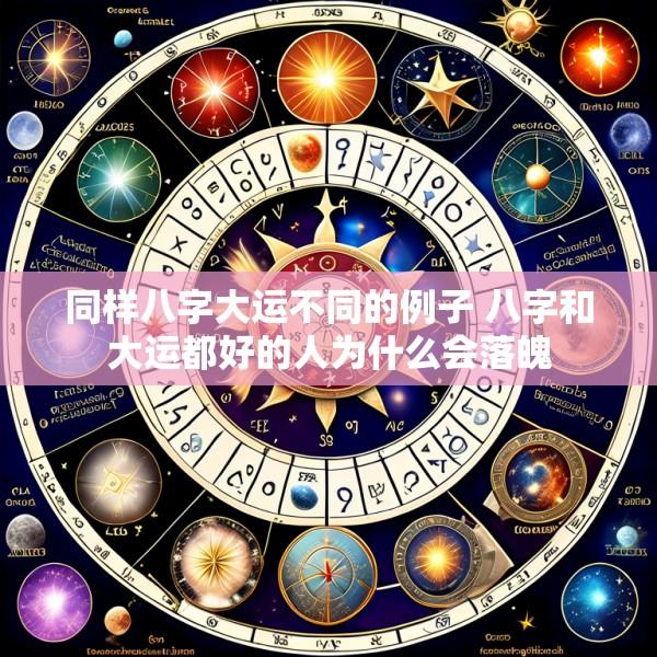 同样八字大运不同的例子 八字和大运都好的人为什么会落魄