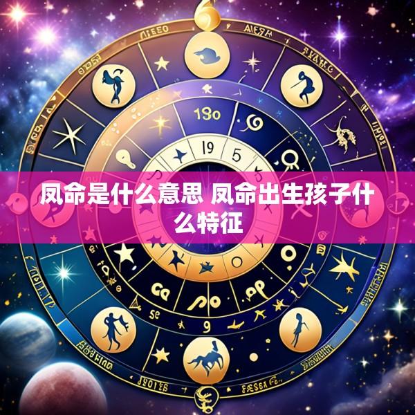 凤命是什么意思 凤命出生孩子什么特征