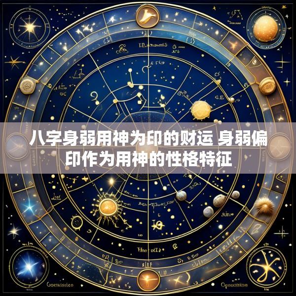 八字身弱用神为印的财运 身弱偏印作为用神的性格特征