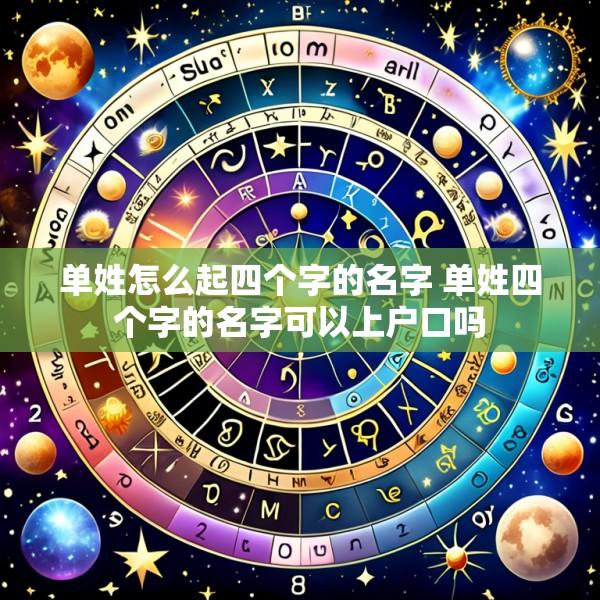 单姓怎么起四个字的名字 单姓四个字的名字可以上户口吗