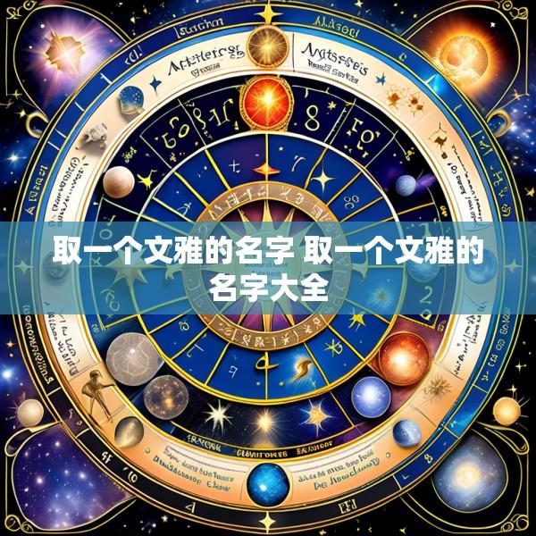 取一个文雅的名字 取一个文雅的名字大全