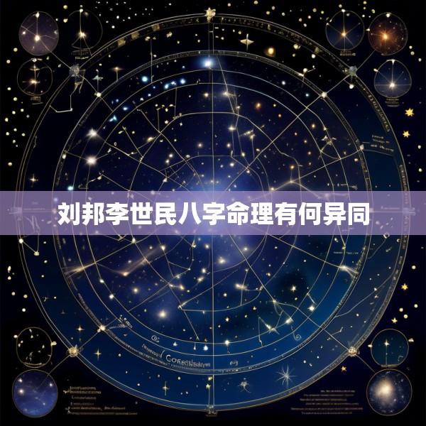 刘邦李世民八字命理有何异同
