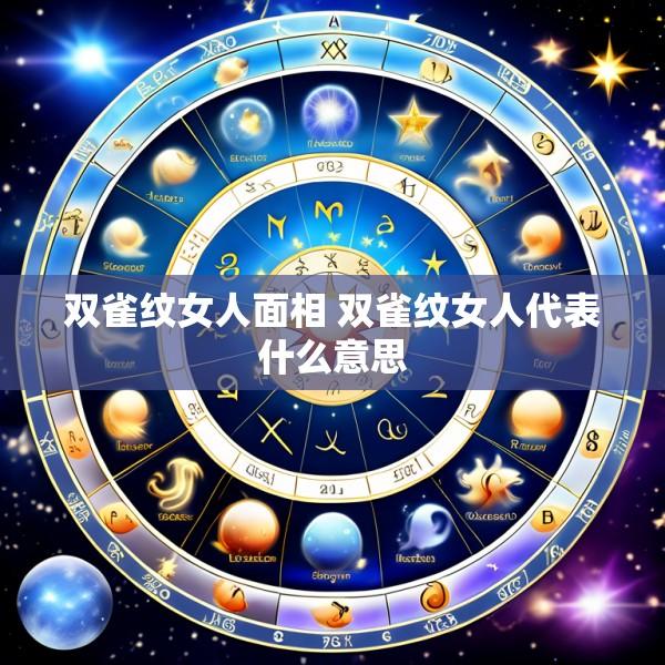 双雀纹女人面相 双雀纹女人代表什么意思