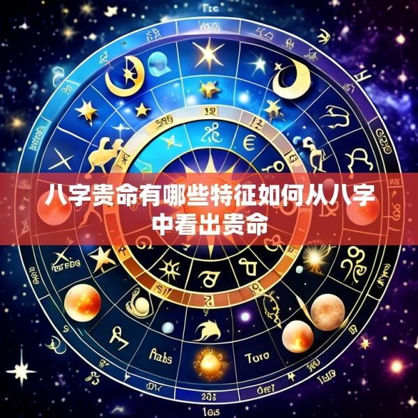 八字贵命有哪些特征如何从八字中看出贵命