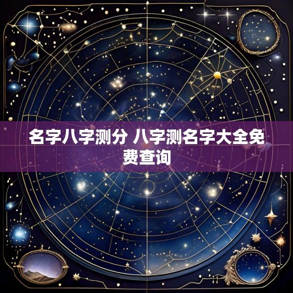 名字八字测分 八字测名字大全免费查询