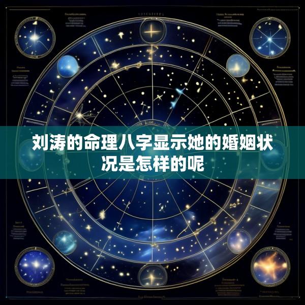 刘涛的命理八字显示她的婚姻状况是怎样的呢