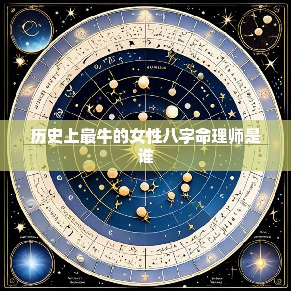历史上最牛的女性八字命理师是谁