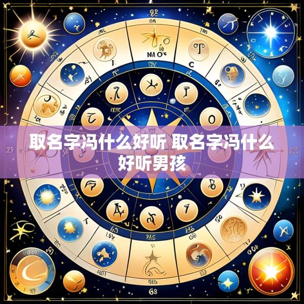 取名字冯什么好听 取名字冯什么好听男孩