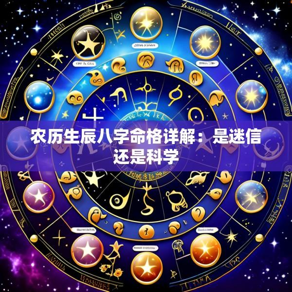 农历生辰八字命格详解：是迷信还是科学