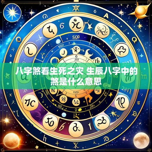八字煞看生死之灾 生辰八字中的煞是什么意思