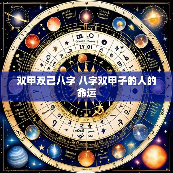 双甲双己八字 八字双甲子的人的命运