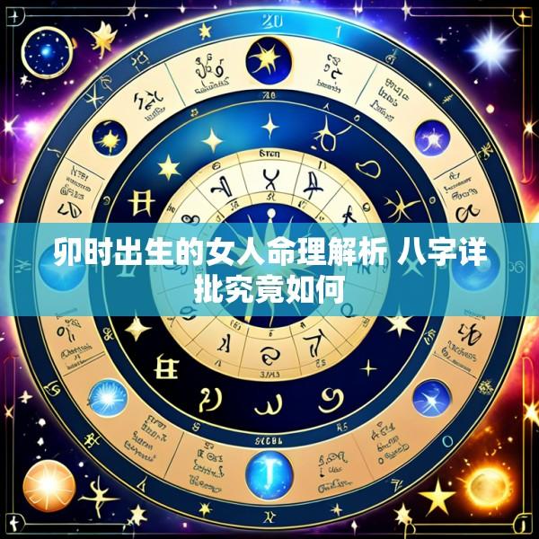卯时出生的女人命理解析 八字详批究竟如何