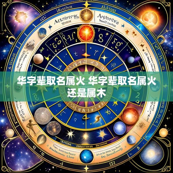 华字辈取名属火 华字辈取名属火还是属木