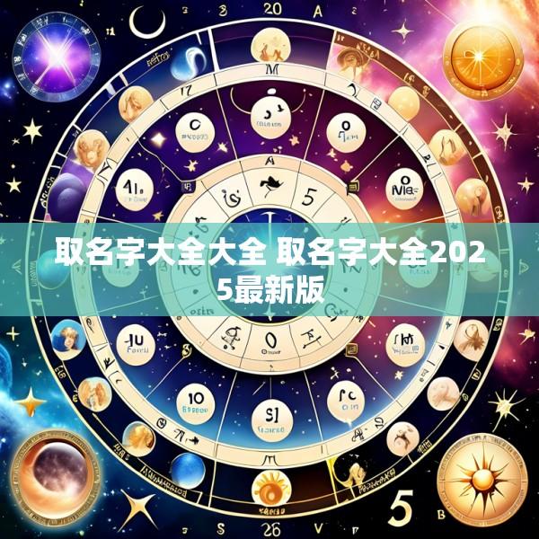 取名字大全大全 取名字大全2025最新版