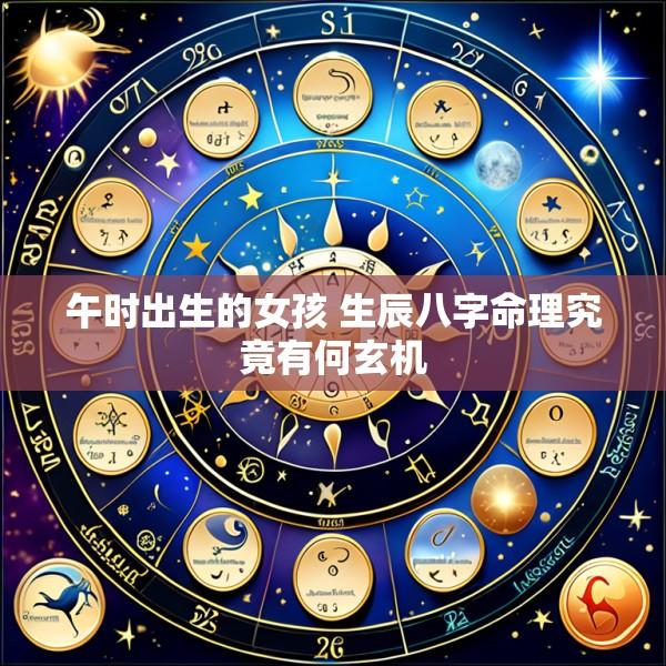 午时出生的女孩 生辰八字命理究竟有何玄机