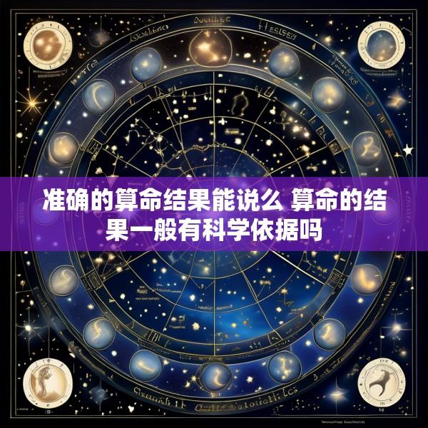 准确的算命结果能说么 算命的结果一般有科学依据吗