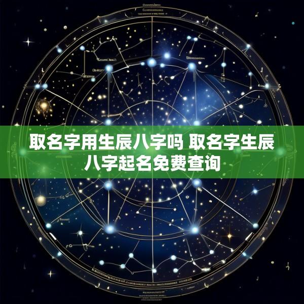 取名字用生辰八字吗 取名字生辰八字起名免费查询