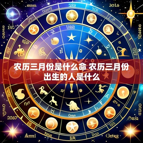 农历三月份是什么命 农历三月份出生的人是什么