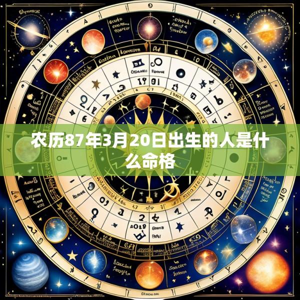 农历87年3月20日出生的人是什么命格